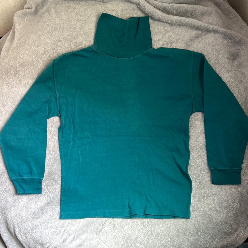 dark turquoise long sleeve turtleneck